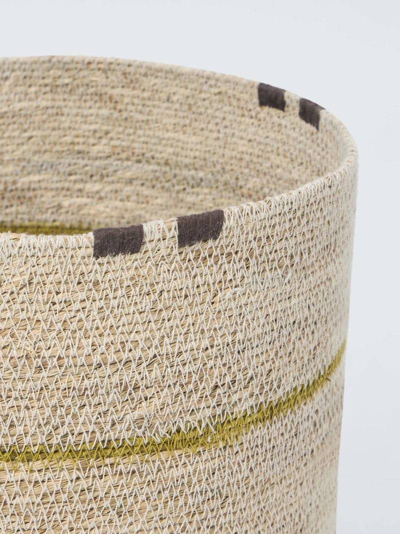 John Lewis seagrass stripe basket medium, imported from the UK