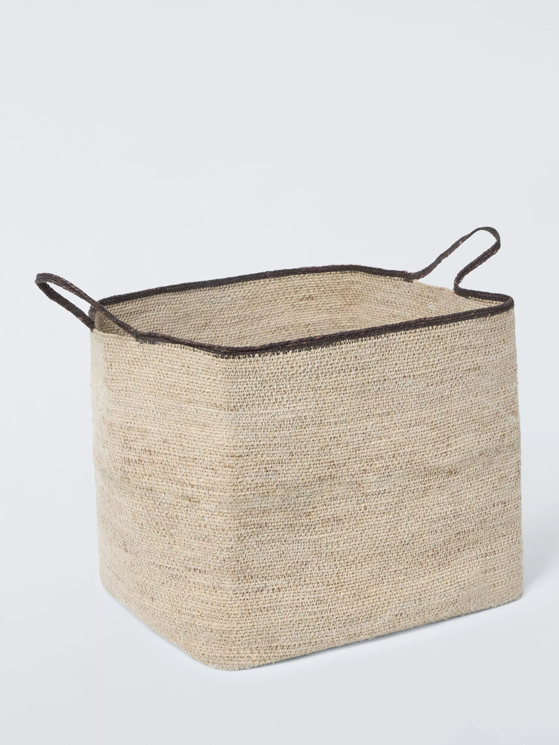 John Lewis hand-woven seagrass basket medium natural, UK version