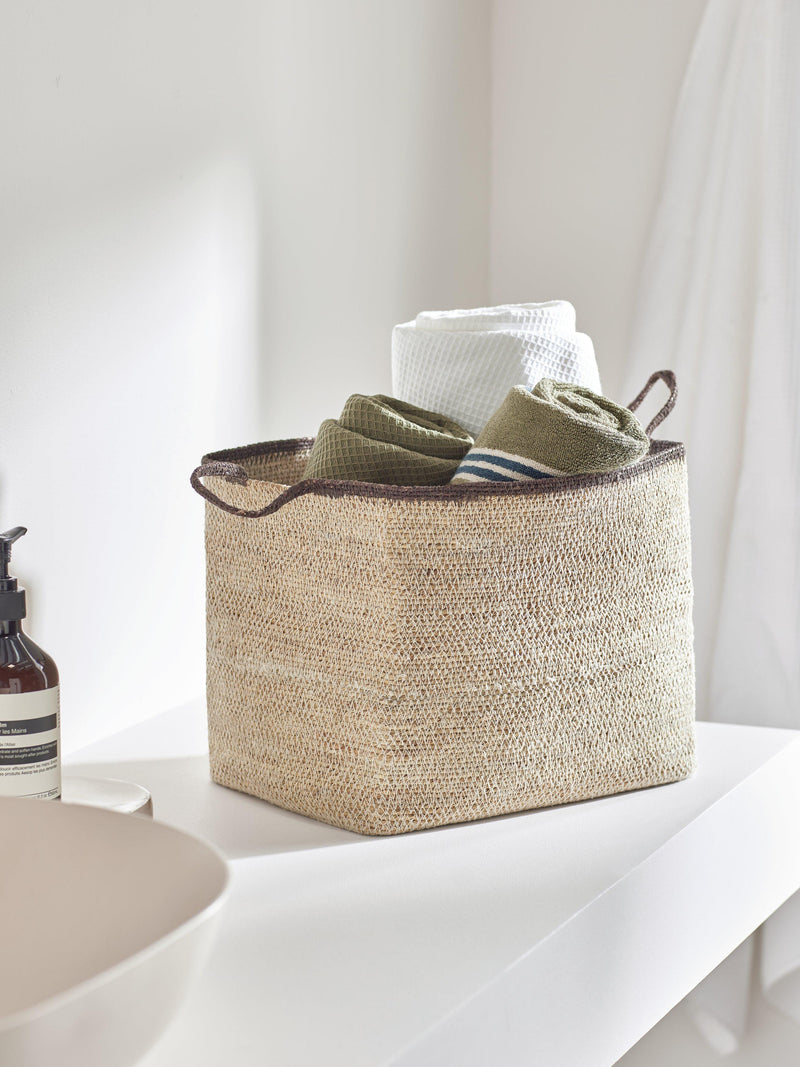 John Lewis seagrass basket with accent handles small, UK version