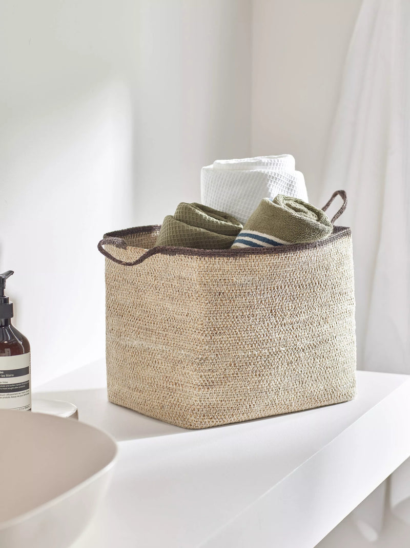 John Lewis seagrass basket with accent handles small, UK version