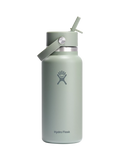 Hydro Flask doppelwandige Vakuumisolierung aus Edelstahl mit weiter Öffnung und Flip-Straw-Getränkeflasche, 946ml