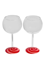 John Lewis Fazeek Swirl Wine Glasses Set of 2 140ml Red/Pink- Buy online at McGrocer