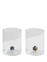 John Lewis Fazeek Bloom Glass Tumblers Set of 2 Clear/Multi 250ml- Buy online at McGrocer