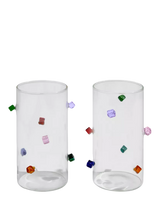 John Lewis Fazeek Jewel Glass Highballs Set of 2 300ml Clear/Multi- Buy online at McGrocer