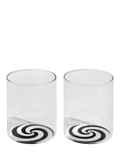 Fazeek glass tumbler set Black/White 250ml - British product