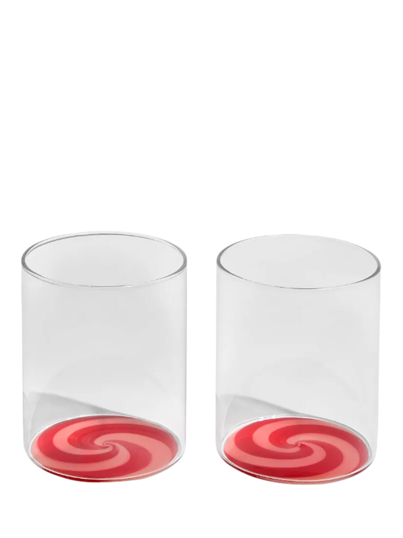 Fazeek swirl glass tumbler set of 2, 250ml, UK version
