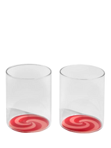 John Lewis Fazeek Swirl Glass Tumbler, Set of 2, 250ml, Red/Pink- Buy online at McGrocer