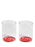 Fazeek swirl glass tumbler set of 2, 250ml, UK version
