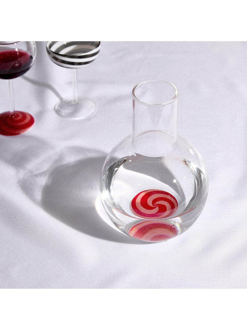 Fazeek swirl glass carafe red pink 1.5L (British brand)