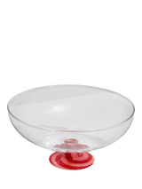 John Lewis Fazeek Swirl Glass Salad Bowl, Red/Pink, 25cm- Buy online at McGrocer