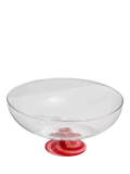 Fazeek swirl glass salad bowl red pink 25cm, UK version