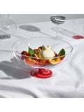 Fazeek swirl glass salad bowl red pink 25cm, UK version