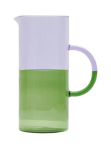 John Lewis Fazeek Two Tone Glass Pitcher, Lilac/Green, 2.1L- Buy online at McGrocer