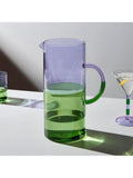 Fazeek two tone glass pitcher lilac green 2.1L, UK version