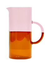 John Lewis Fazeek Two Tone Glass Pitcher Pink/Amber 2.1L- Buy online at McGrocer