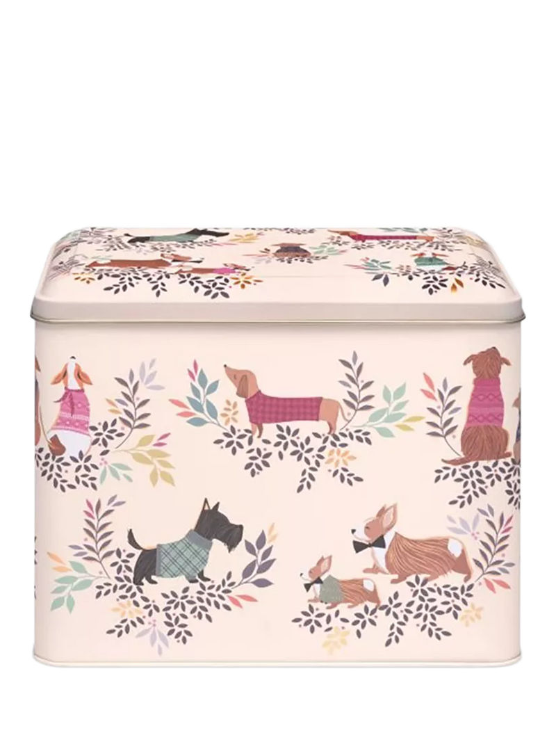 Sara Miller Dapper Dogs large storage tin, imported from the UK