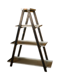 Wilstone 3-tier plant ladder mango wood galvanised steel - British product