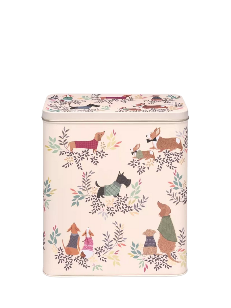 Sara Miller Dapper Dogs extra large storage tin, imported from the UK