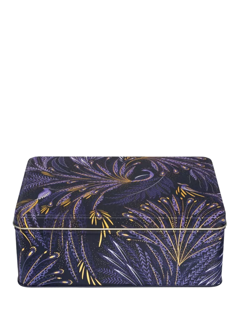 Sara Miller blue rectangular storage tin (British brand)