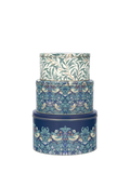 William Morris cake tin set Strawberry Thief and Willow Boughs, UK version