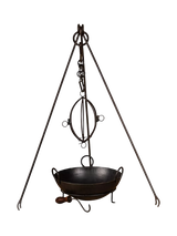 John Lewis Kadai Cooking Tripod with Cooking Bowl and Tripod Roaster- Buy online at McGrocer