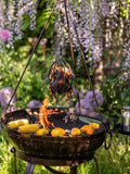 Kadai Cooking Tripod with bowl and roaster, BBQ tripod - British product