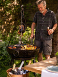 Kadai Cooking Tripod with bowl and roaster, BBQ tripod - British product