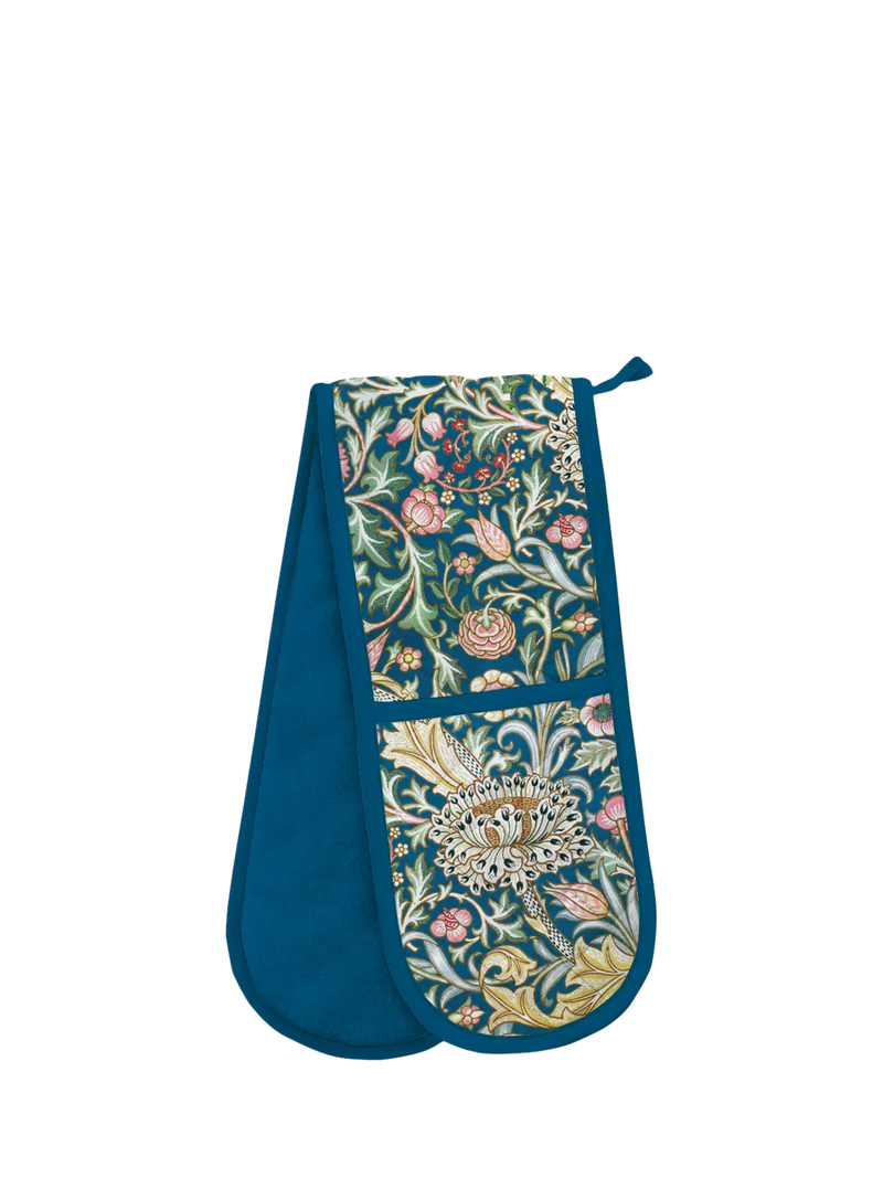 Museums & Galleries V&A Trent double oven glove in Blue/Multi, UK version