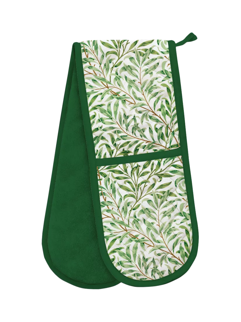 Museums & Galleries William Morris double oven glove green, imported from the UK