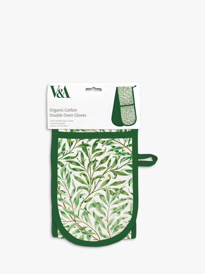 Museums & Galleries William Morris double oven glove green, imported from the UK