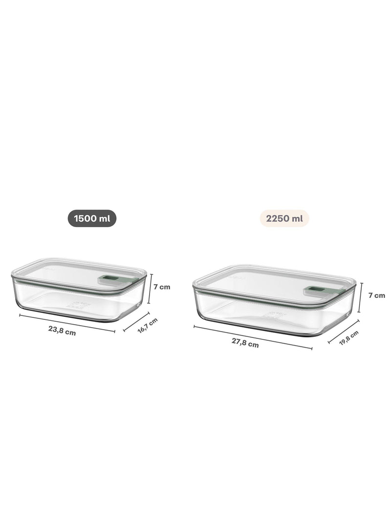 Mepal EasyClip oven safe glass storage container 1.5L - British product