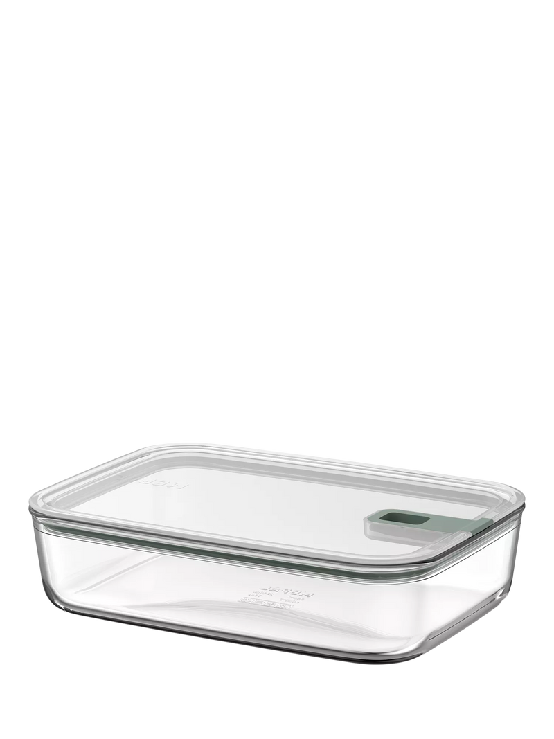 Mepal EasyClip glass storage container 2.25L Nordic Sage, imported from the UK