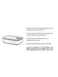 Mepal EasyClip glass storage container 2.25L Nordic Sage, imported from the UK