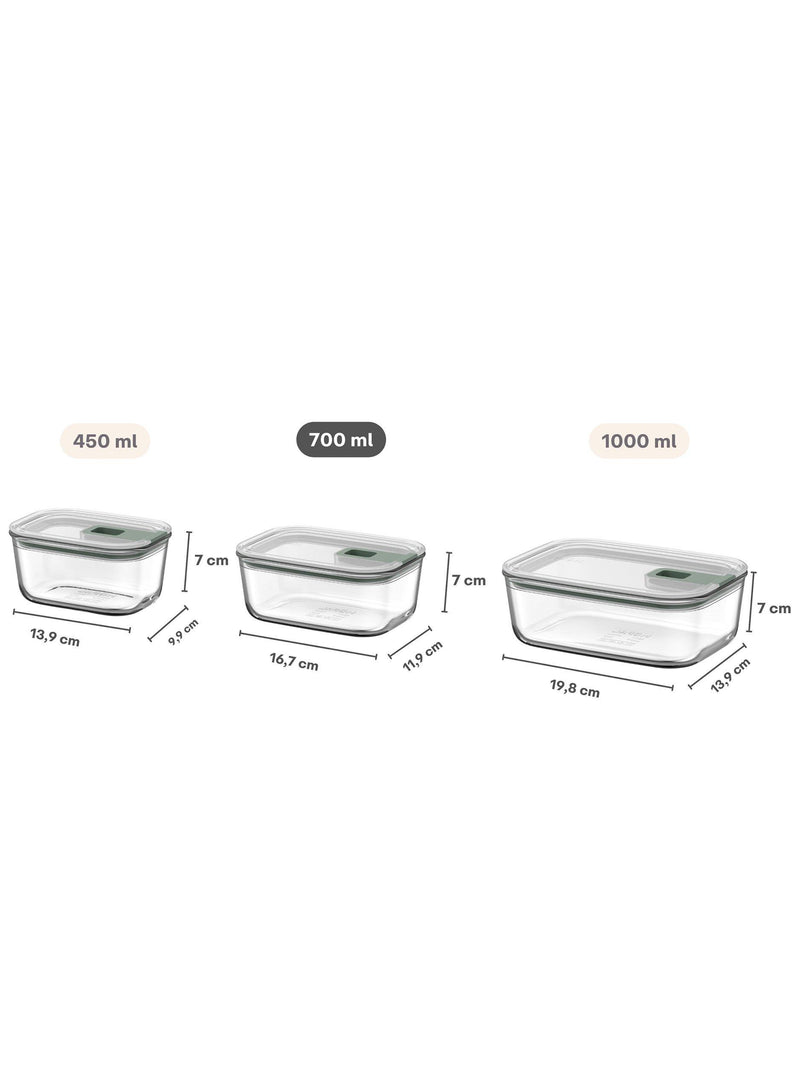 Mepal glass storage container 700ml (British brand)