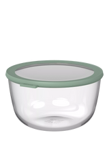 John Lewis Mepal Cirqula Round Glass Food Storage Container, Nordic Sage, 3L- Buy online at McGrocer