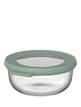 John Lewis Mepal Cirqula Round Glass Food Storage Container 350ml Nordic Sage- Buy online at McGrocer
