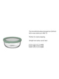 Mepal glass food storage container round Nordic Sage 350ml - British product