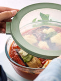 Mepal glass food storage container round Nordic Sage 350ml - British product