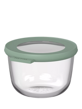 John Lewis Mepal Cirqula Round Glass Food Storage Container, Nordic Sage, 500ml- Buy online at McGrocer