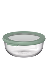 John Lewis Mepal Cirqula Round Glass Food Storage Container, Nordic Sage, 750ml- Buy online at McGrocer