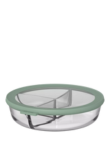 John Lewis Mepal Cirqula Round Glass Meal Tray, Nordic Sage- Buy online at McGrocer