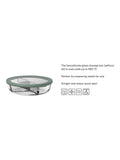 Mepal Cirqula glass meal tray Nordic Sage three compartments (British brand)