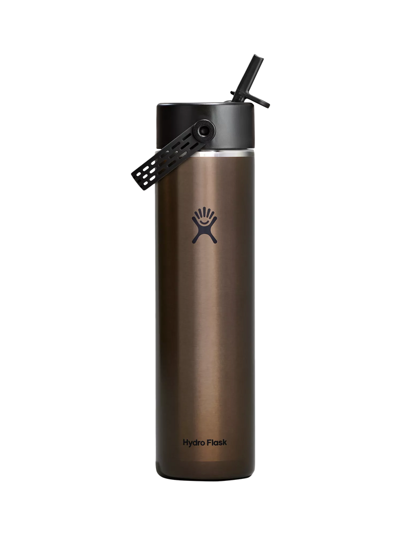 Hydro Flask Double Wall Vacuum Insulated Wide Mouth Lightweight Flex Straw Cap Bottle, 709ml