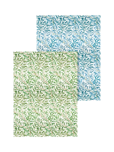 John Lewis Museums & Galleries V&A William Morris Willow Boughs Organic Cotton Tea Towel, Set of 2, Green/Blue- Buy online at McGrocer
