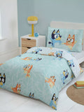 Brand Threads Bluey reversible duvet cover set cotbed, imported from the UK