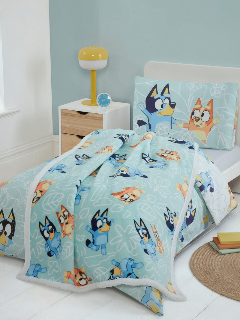 Brand Threads Bluey reversible duvet cover set cotbed, imported from the UK
