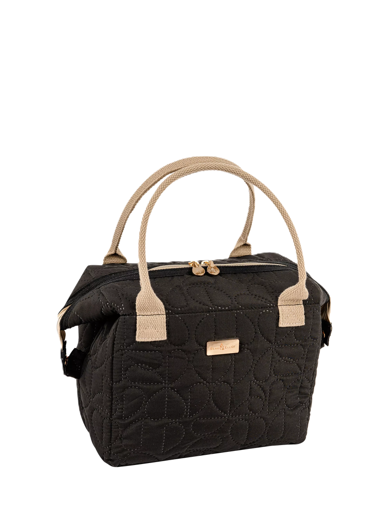 Beau & Elliot Oxford quilted convertible lunch tote bag 7L Jet, imported from the UK