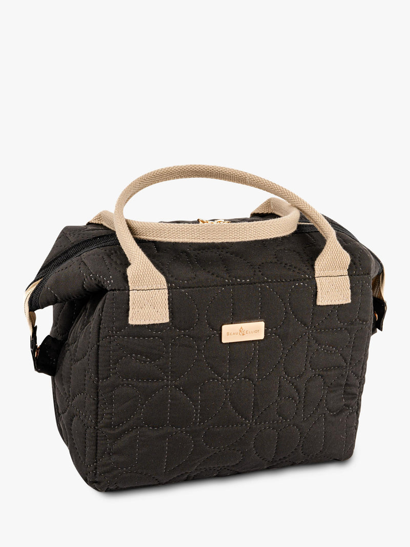 Beau & Elliot Oxford quilted convertible lunch tote bag 7L Jet, imported from the UK