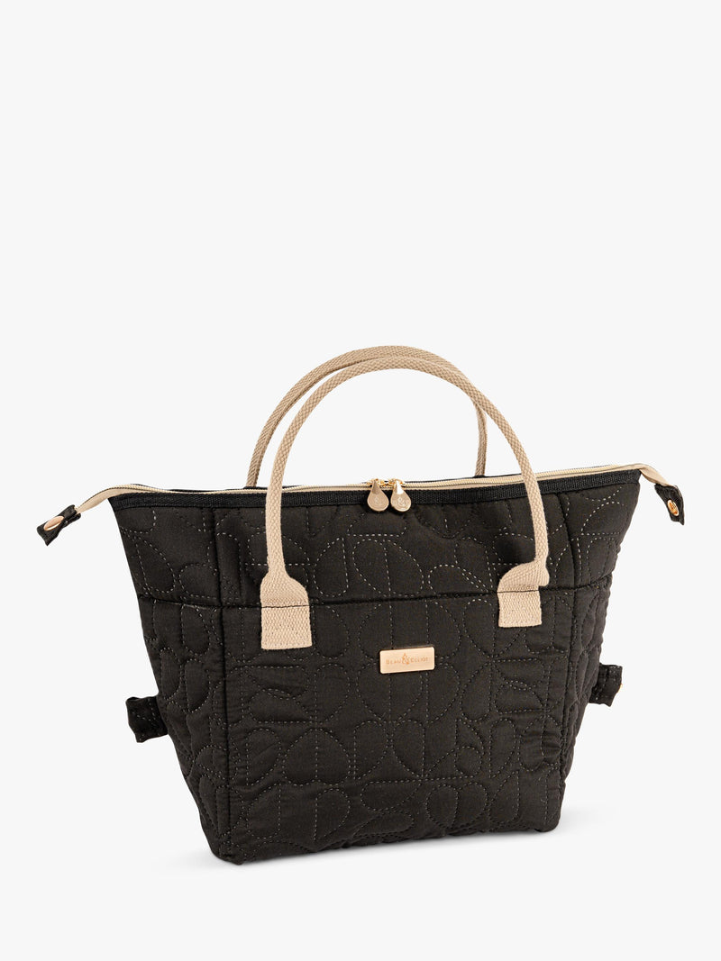 Beau & Elliot Oxford quilted convertible lunch tote bag 7L Jet, imported from the UK
