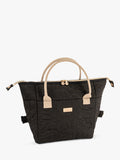 Beau & Elliot Oxford quilted convertible lunch tote bag 7L Jet, imported from the UK